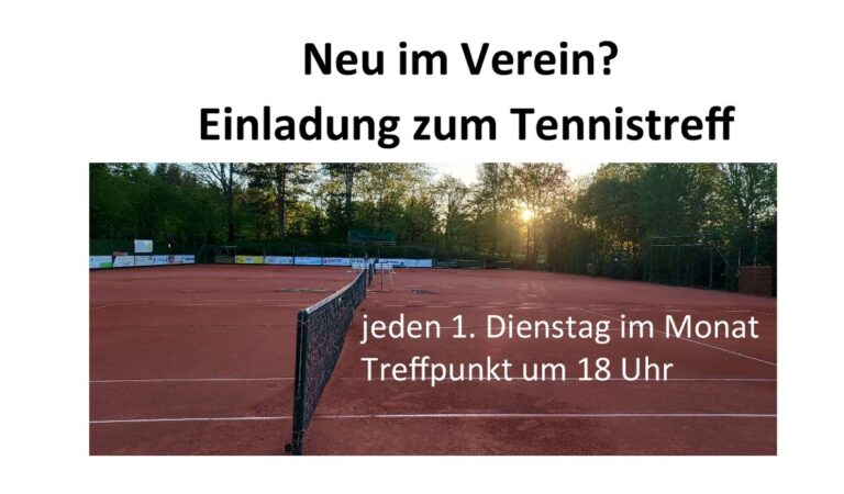 Tennistreff für Neumitglieder am 6. Oktober